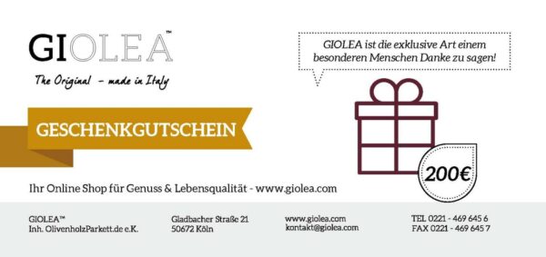 Gutschein 60€ - Giolea