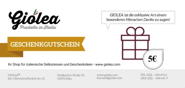 Gutschein 7€ - Giolea