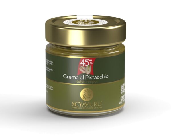 Pistaziencreme mit 45% Pistazien aus Sizilien 200g - Scyavuru